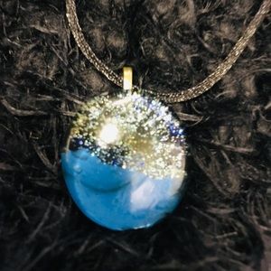Marble Glass One of a Kind Boho Necklace